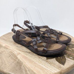 b.o.c. Sandals Women 7 Strappy Faux Leather Buckle Professional Outdoor Shoes